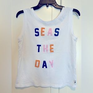 Rhythm Seas The Day Scoop Back White Tank